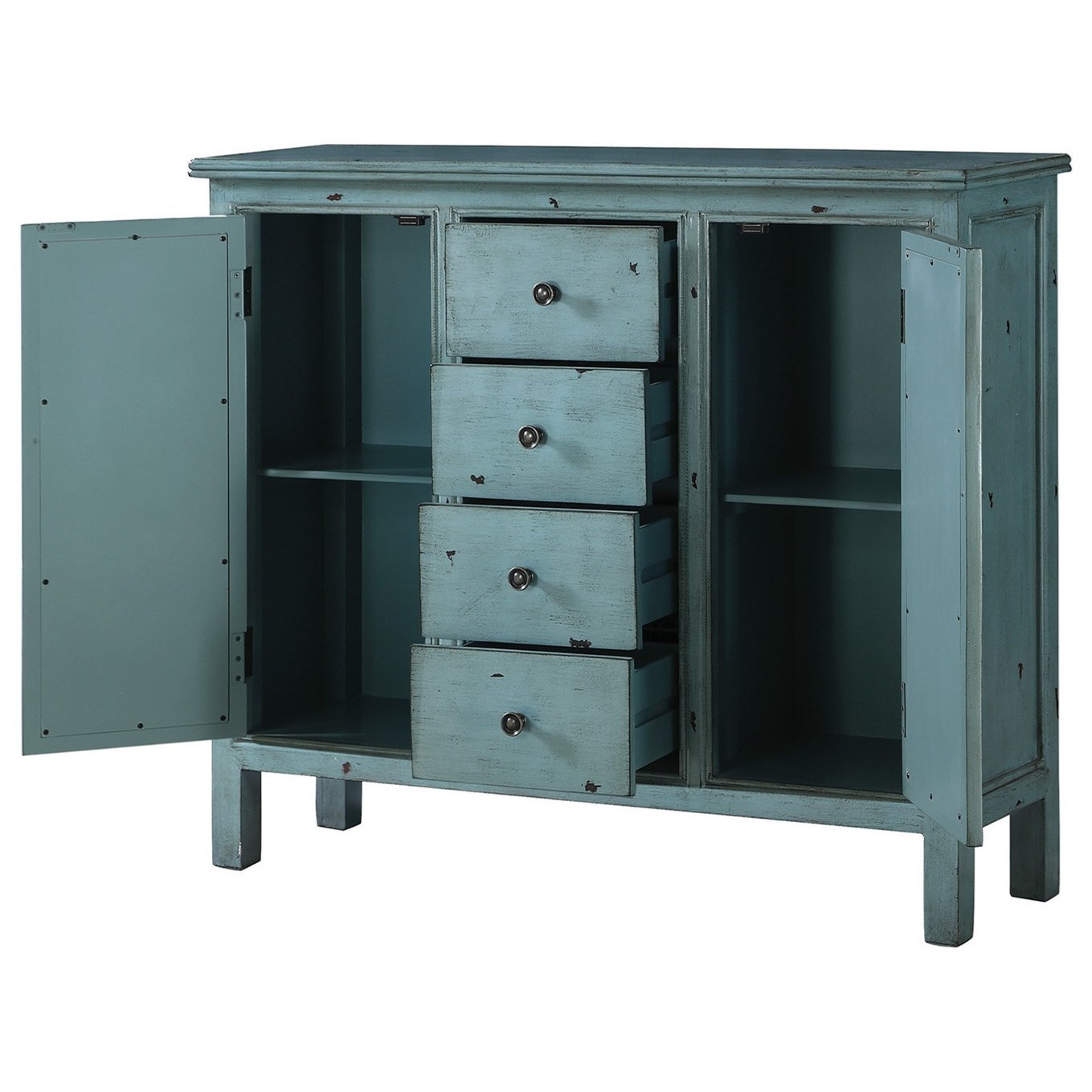 Blue cheap accent console